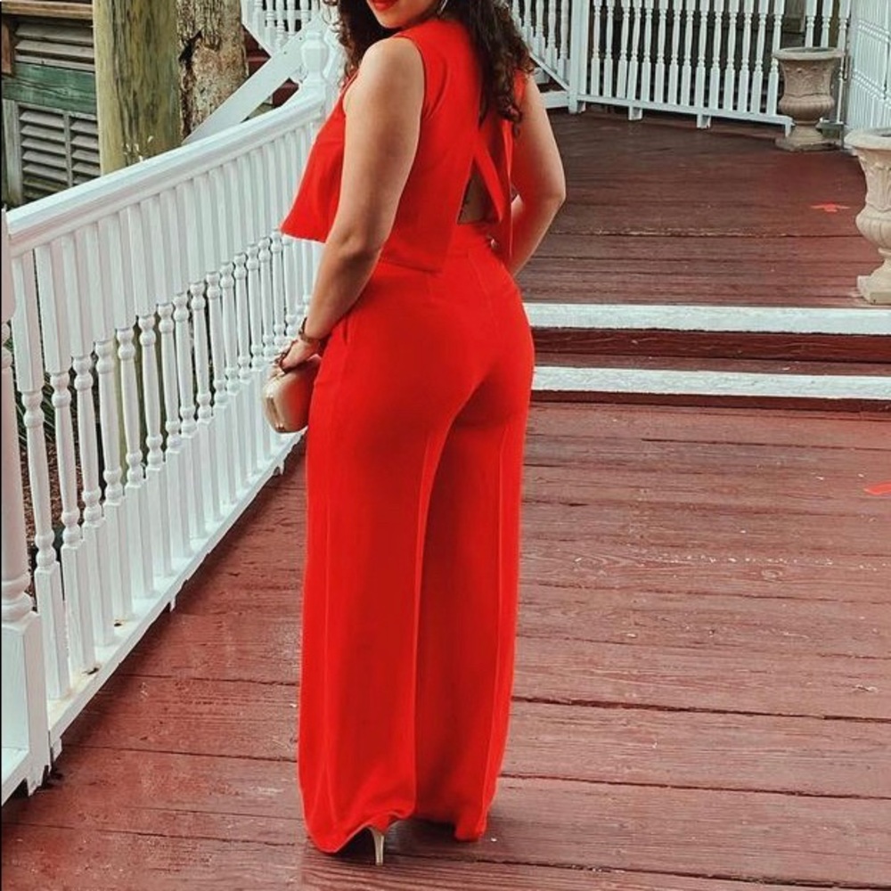 Red Zara jumpsuit